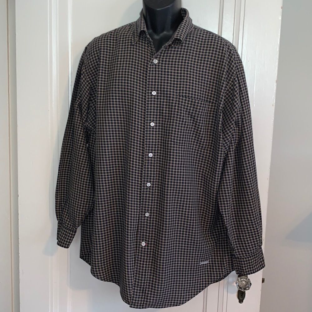 ‎Daniel Cremiuex black & tan checked shirt